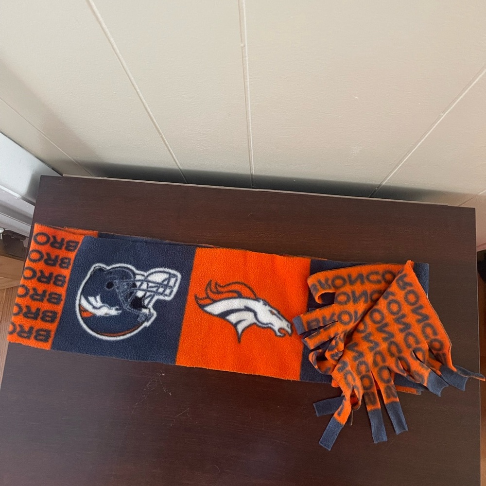 Homemade Denver Broncos Fleece Scarf